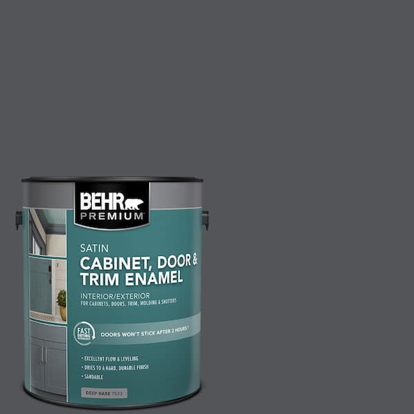 1 gal. #N510-6 Orion Gray Satin Enamel Interior/Exterior Cabinet, Door & Trim Paint