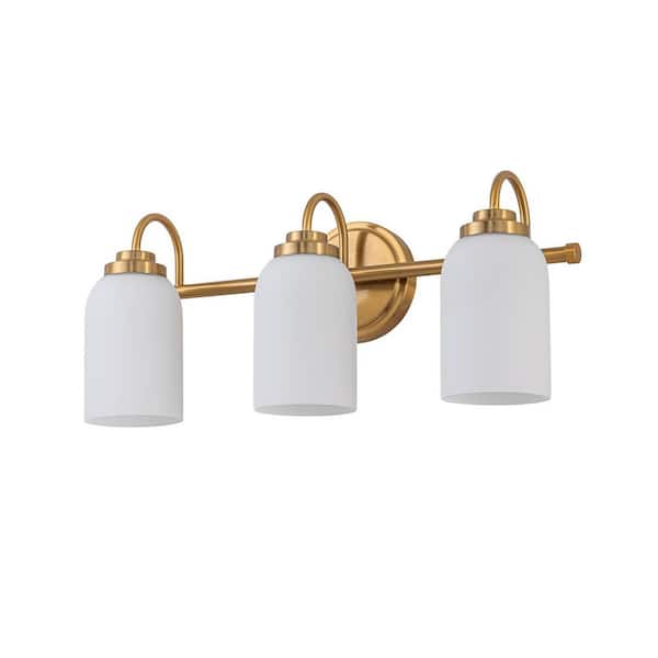 EDISLIVE Lueck 20 in. 3-Light Brushed Gold Bathroom Vanity Light