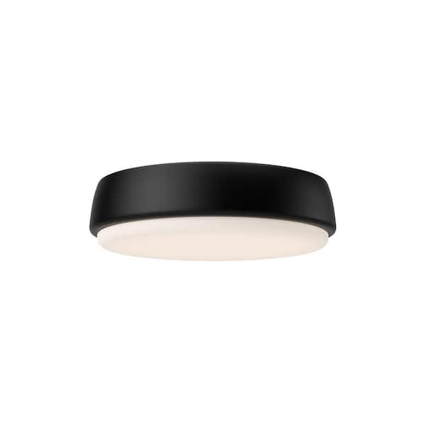 KUZCO LAVAL 9 IN MATTE BLACK FLUSH MOUNT