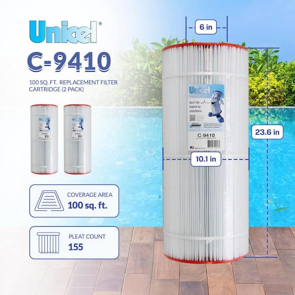 10.06 in. Dia 100 sq. ft. Clean and Clear Predator Replacement Filter Cartridge (2-Pack)