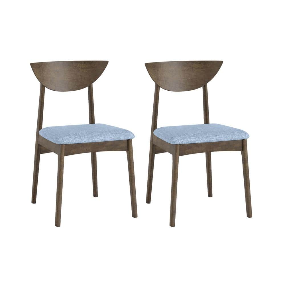 Wooden Dining Chair Set of 2 with Rubber Wood Leg-Brown price history on PriceWatchPro