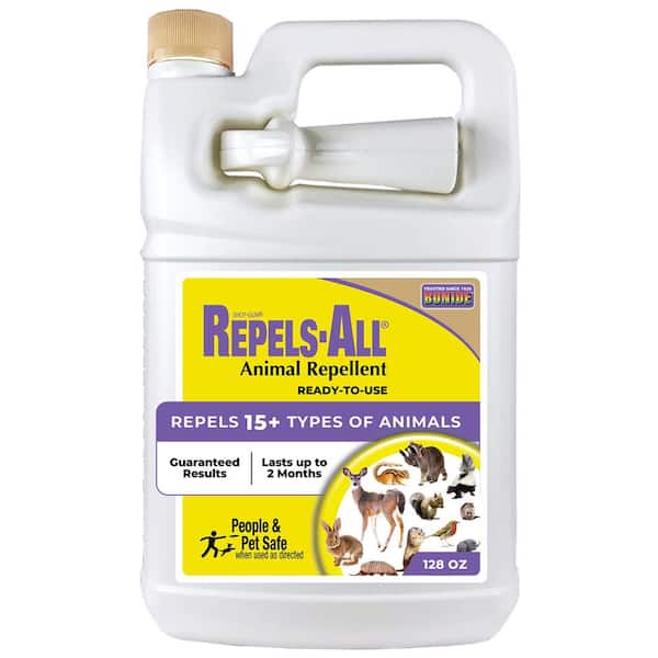 Bonide Repels-All Animal Repellent, 128 oz Ready-to-Use Spray, Deters pests;from Lawn and Garden, People and Pet Safe