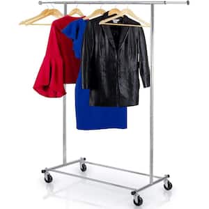 Chrome Metal Clothes Rack 60 in. W x 62 in. H