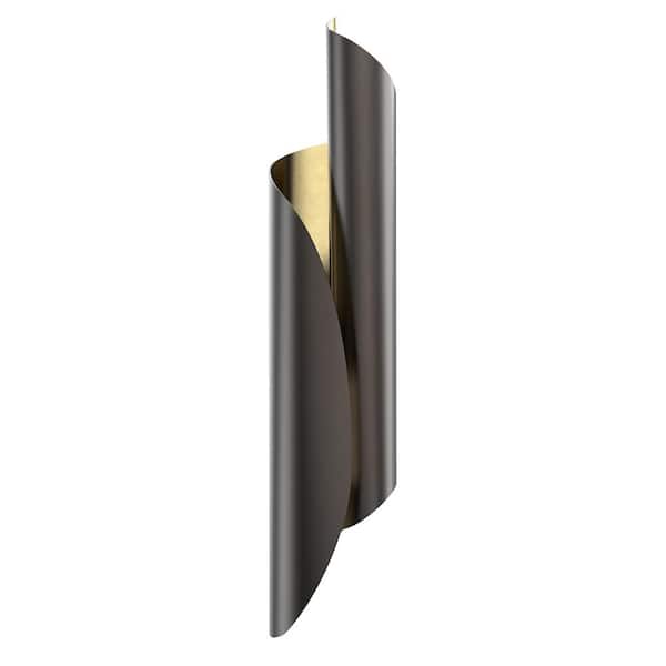 Parducci 26-in 2 Light 40-Watt Light Brass/Urban Bronze Vanity Light