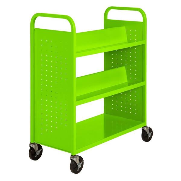Sandusky Electric Green Mobile Steel Bookcase