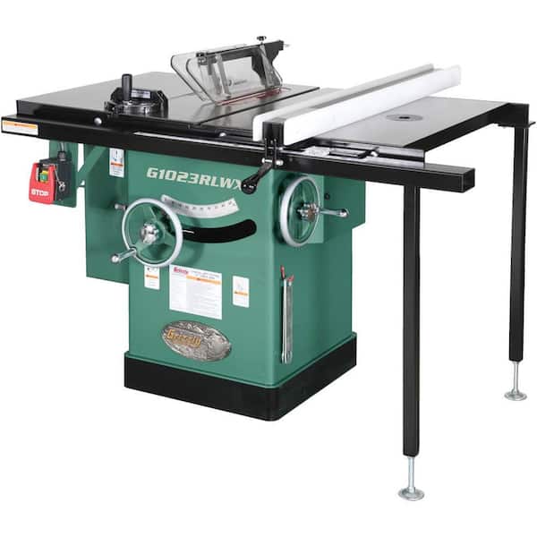 Grizzly Industrial 10 in. 5 HP 240-Volt Cabinet Left-Tilting Table Saw