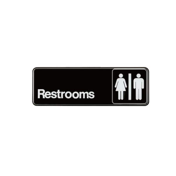 Everbilt 3 in. x 9 in. Plastic Restroom Sign