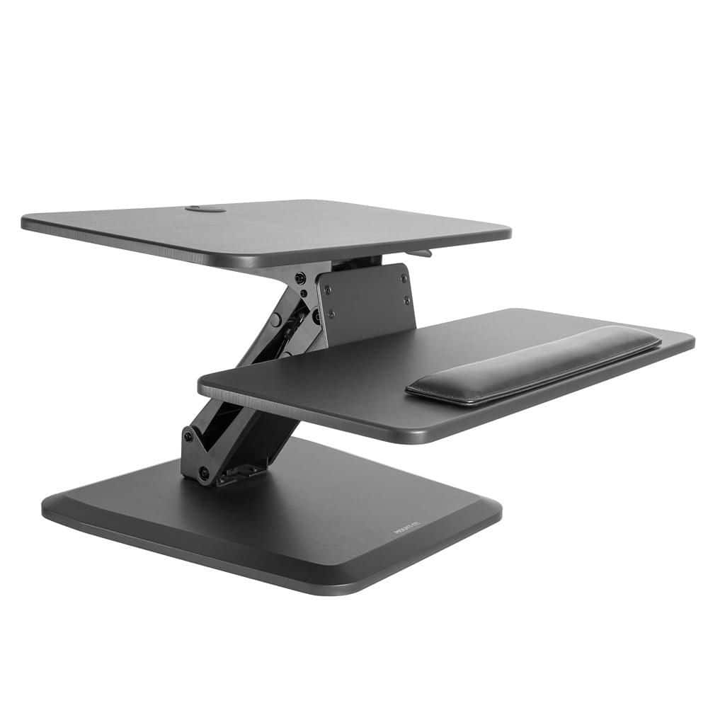mount-it! 23.5 in. Black Standing Desk Converter with Gas Spring Arms