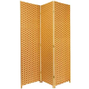 6 ft. Rust Woven Fiber 3-Panel Room Divider