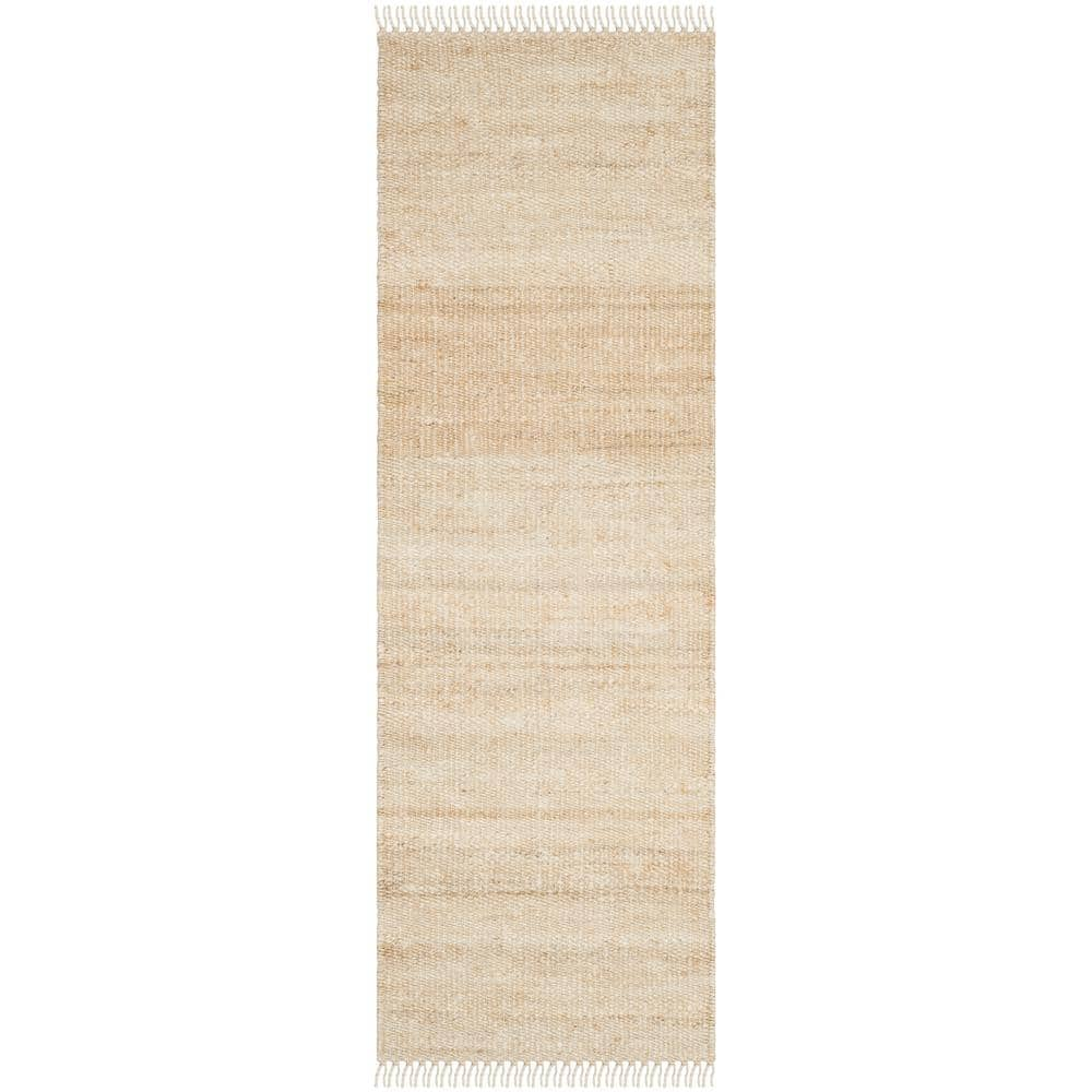 Safavieh Natural Fiber Ivory Ft X Ft Solid Runner Rug Nf B The Home Depot