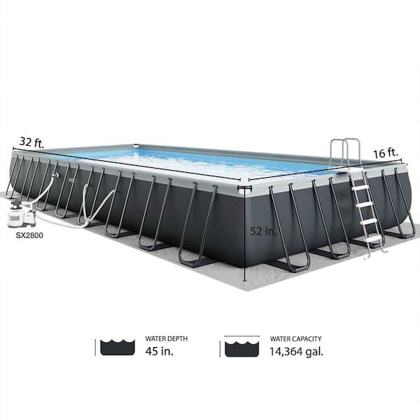 Ultra XTR 32 ft. x 16 ft. Rectangular 52 in. Deep Above Ground Pool Set