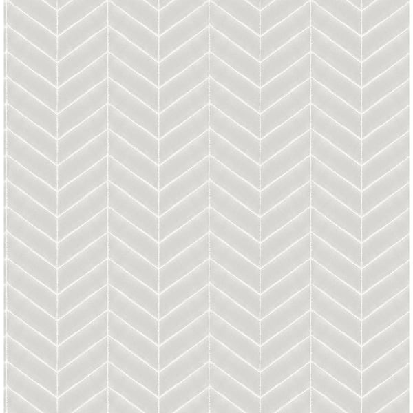 Chesapeake Bison Grey Herringbone Grey Wallpaper Sample