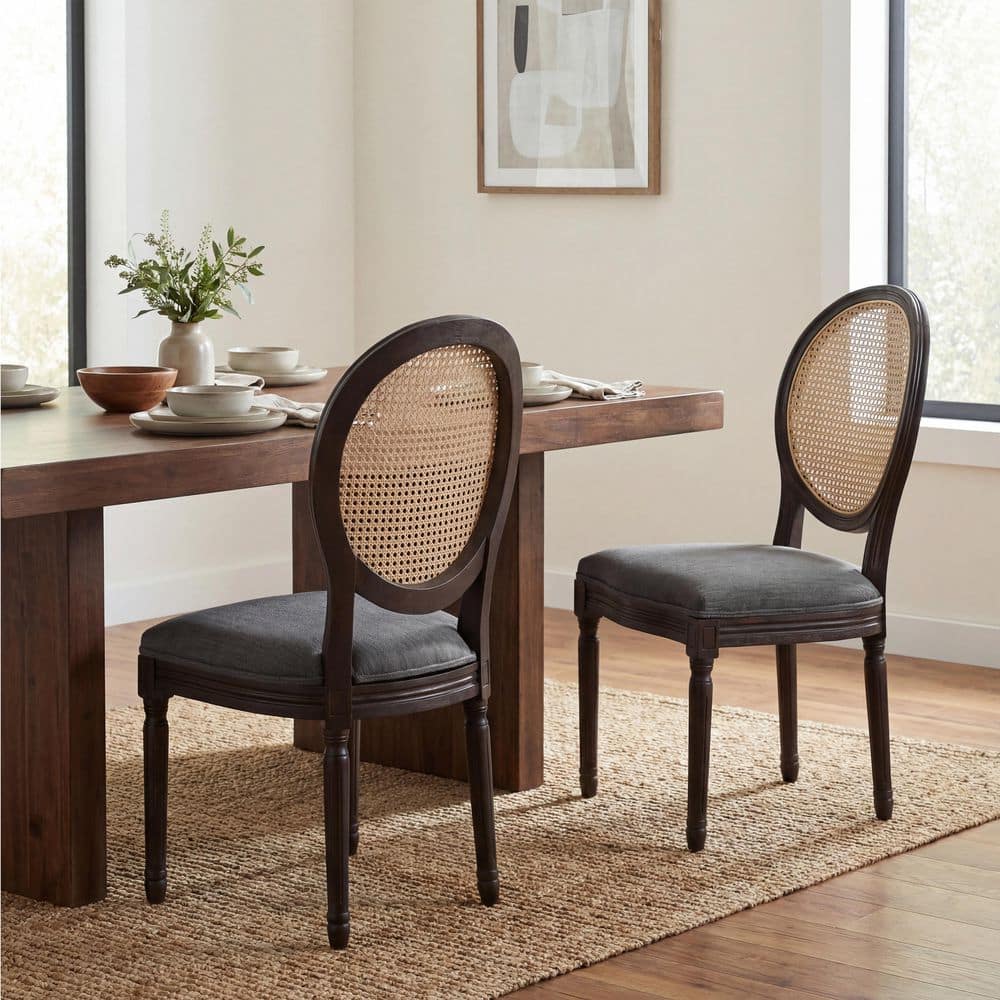 Harper & Bright Designs Traditional Inspiration Charcoal Padded ...