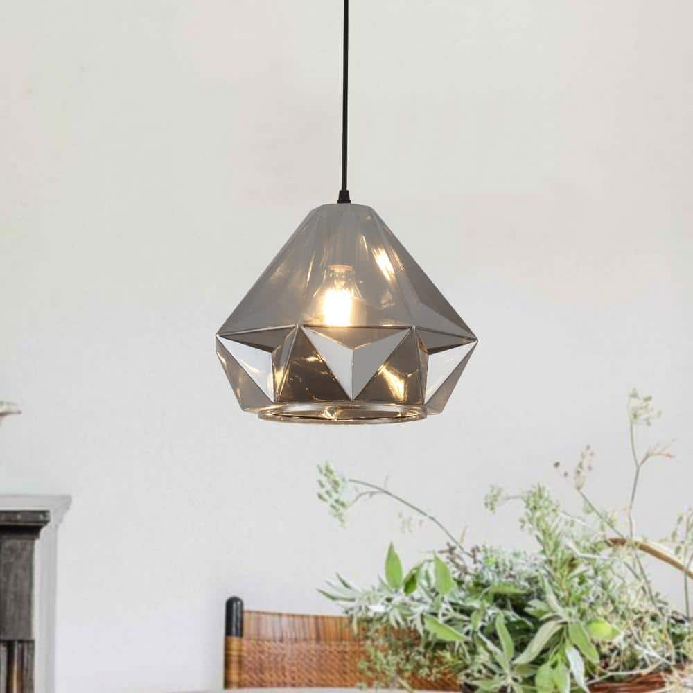 $142, 1-Light Silver Pendant Light shops with Aluminum Shade (Home Depot At $238)