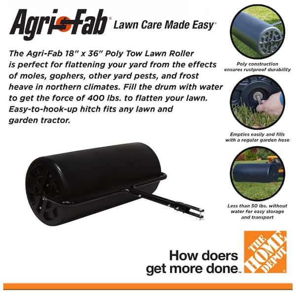 Agri-Fab 18 x 36 Poly Tow Lawn Roller 45-0606 The Home Depot
