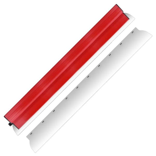 KIWDZFU 40 in. Stainless Steel Drywall Skimming Blade with Extra Blade Insert Concrete Finishing Smoothing Spatula