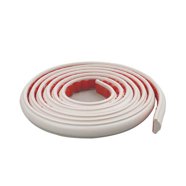 0.8 in. x 0.3 in. x 118 in. Flexible Wall PVC Panel Moulding Trim Self-Adhesive for Wall Decor, White