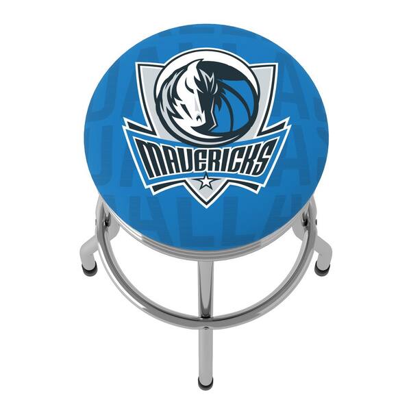 Dallas Mavericks Fade 31 in. Blue Backless Metal Bar Stool with Vinyl Seat