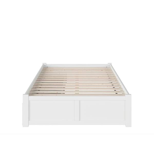 concord white full platform bed