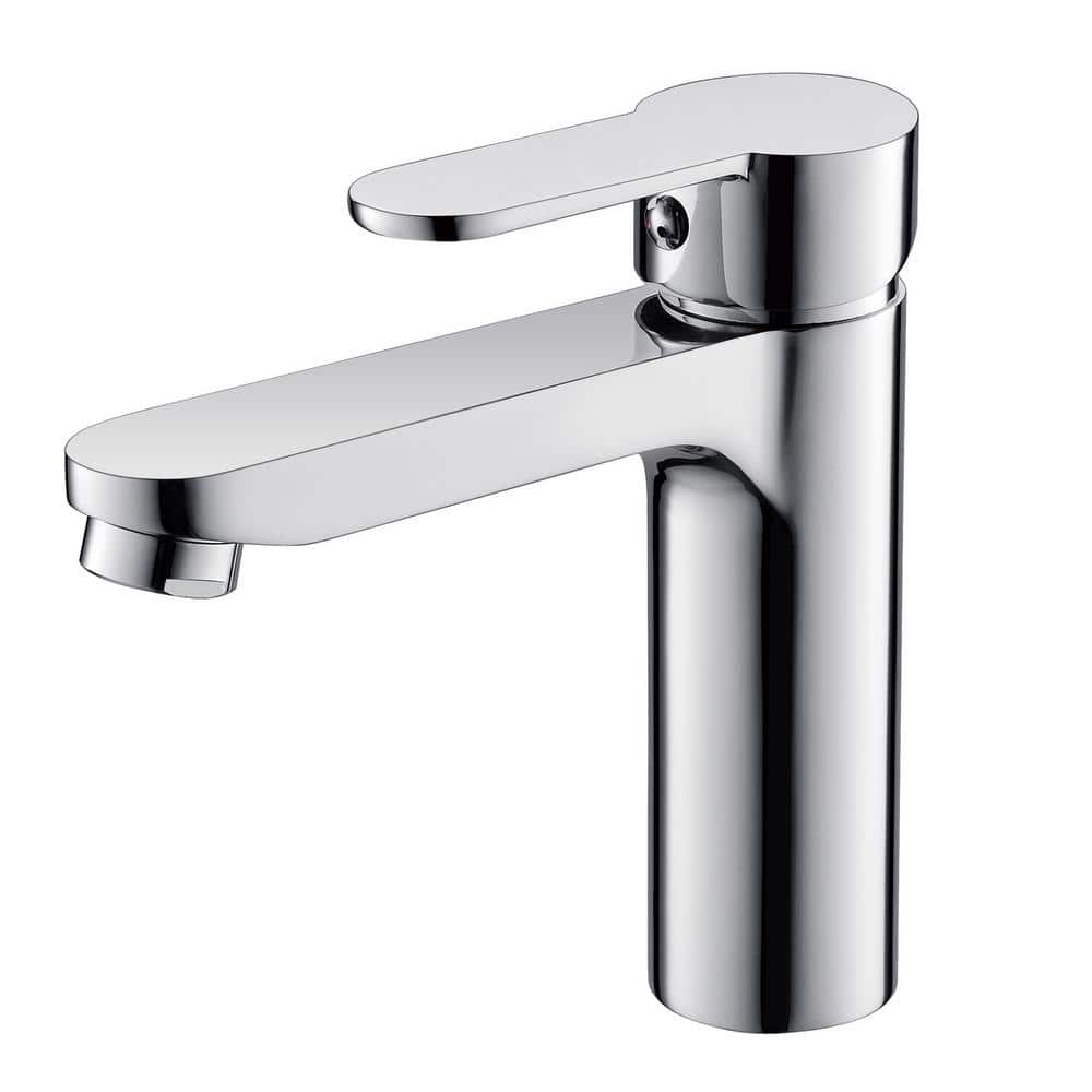 Chrome Single-Handle High Arc Bathroom Faucet