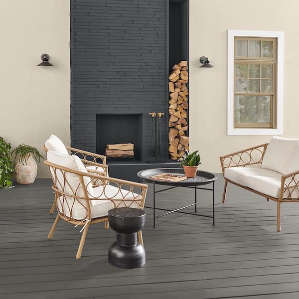 BEHR DECKplus - 1 gal. #SC-137 Drift Gray Solid Color Waterproofing Exterior Wood Stain