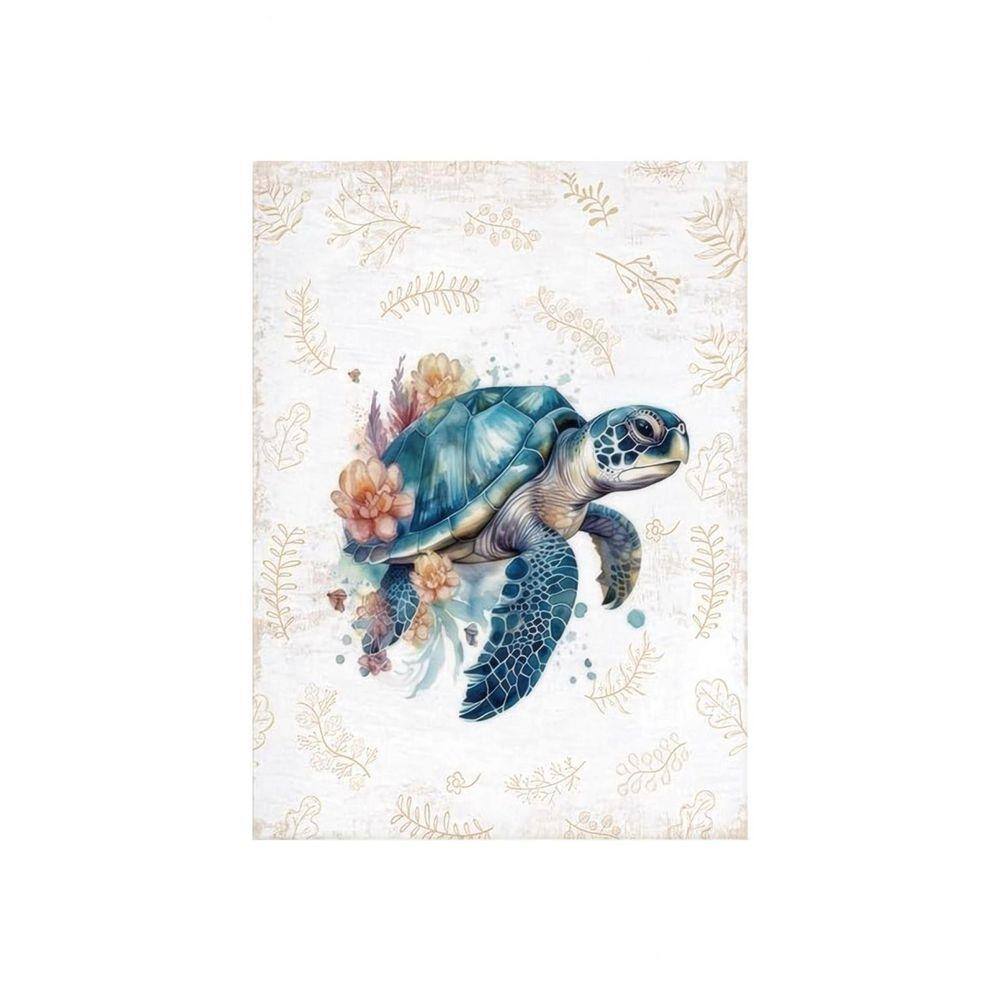 Cute Sea Turtle Unframed Canvas Art Print 20 in. x 16 in