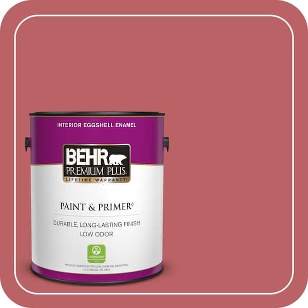 BEHR PREMIUM PLUS 1 gal. #150D-6 Strawberry Rhubarb Eggshell Enamel Low Odor Interior Paint & Primer