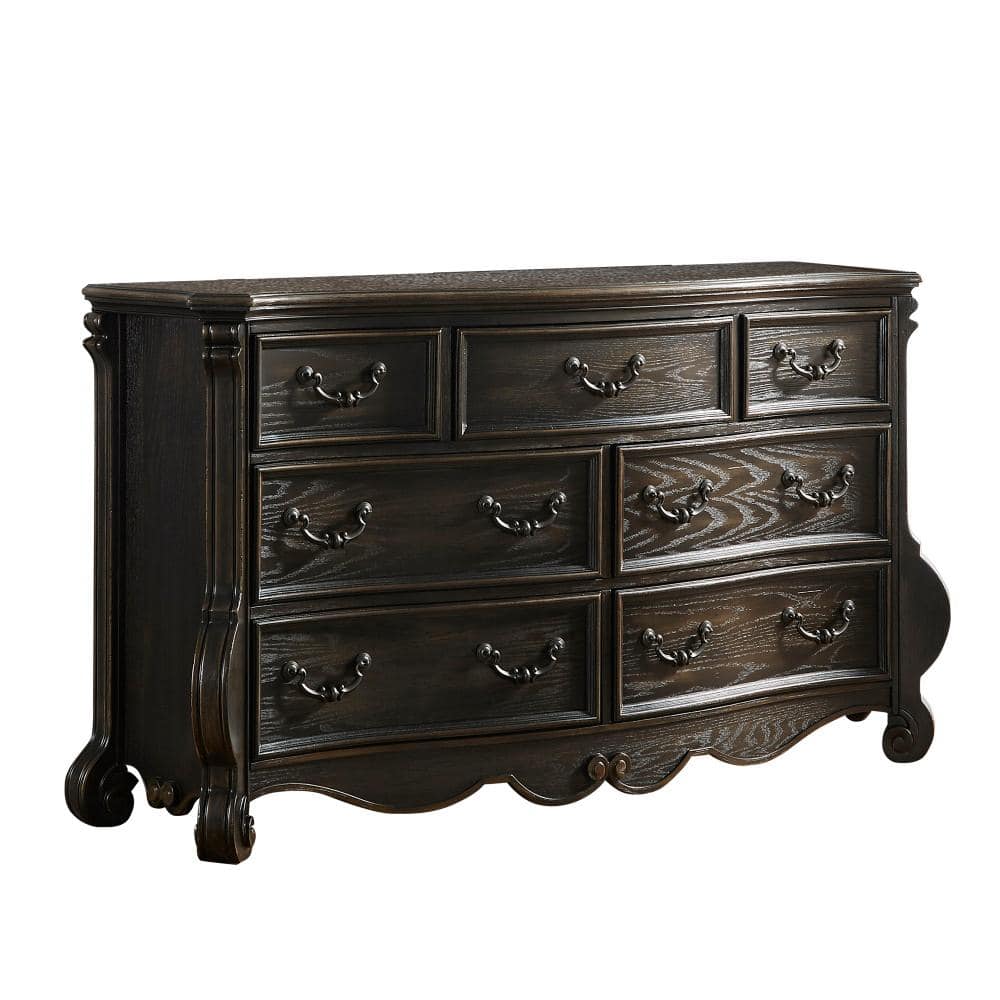 Molasses Brown Traditional 7-Drawer Dresser with Soft Close