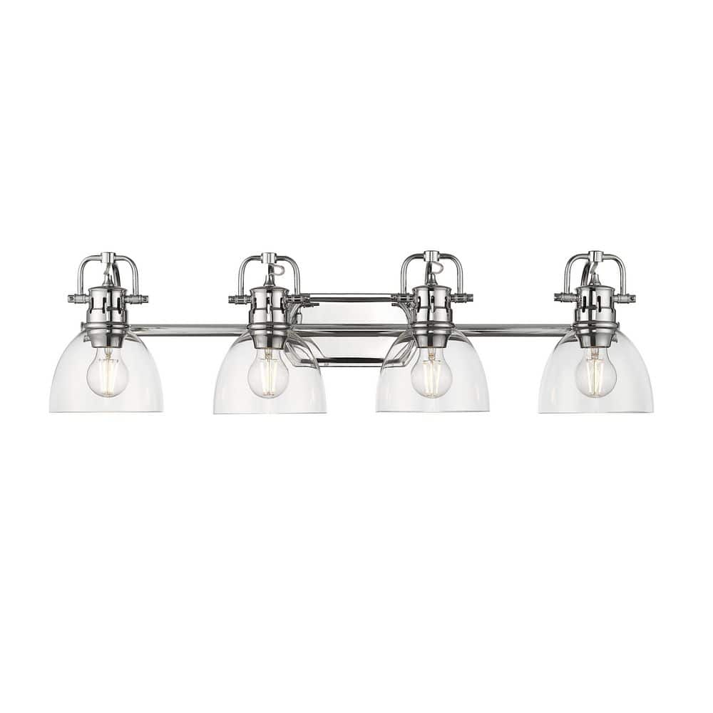 Duncan 8.25 in. 4 Light Chrome Vanity Light with Clear Glass Shade price history on PriceWatchPro
