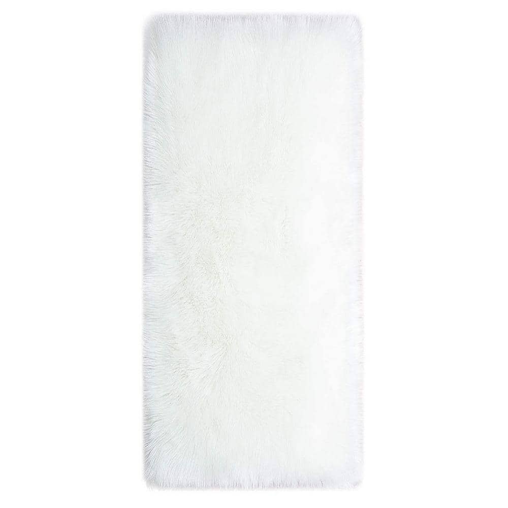 Sheepskin Throw Rug – Faux Fur 2x5-foot High Pile Runner – Soft And Plush  Mat For Bedroom, Kitchen, Bathroom, Nursery & Office By Lavish Home (white)  : Target