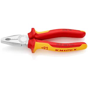 7-1/4 in. Insulated Combination Pliers with Comfort Grip and Chrome Finish