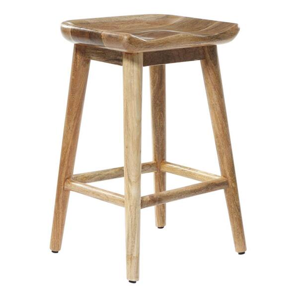 mango wood counter stool