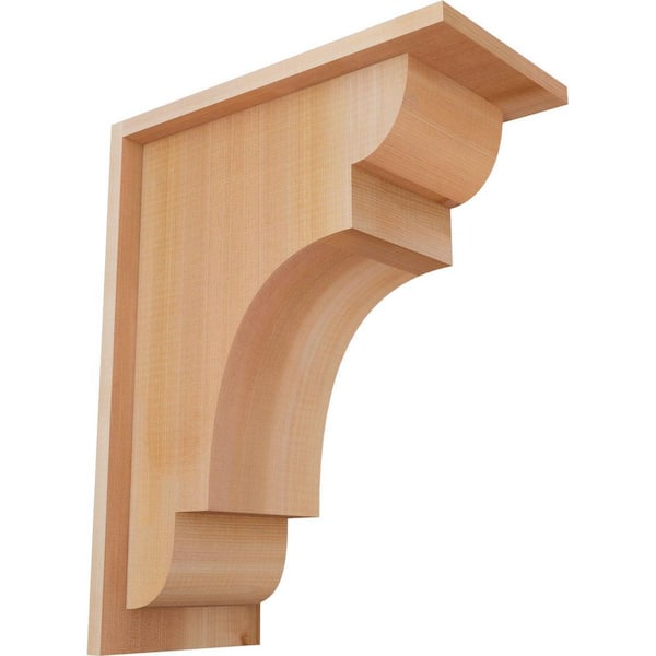 Ekena Millwork 7-1/2 in. x 14 in. x 18 in. New Brighton Smooth Western Red Cedar Corbel with Backplate