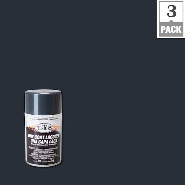 Testors 3 oz. Graphite Dust Lacquer Spray Paint (3-Pack)