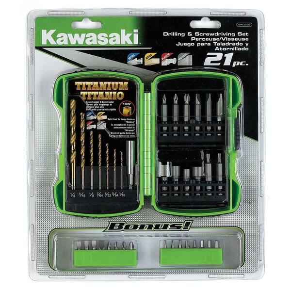 Kawasaki Drill and Driver Bit Set (21-Pieces)