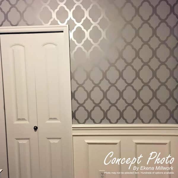 Ekena Millwork 2-1/4 in. x 94-1/2 in. x 11-1/8 in. Polyurethane Edwards Flower Casing Facia