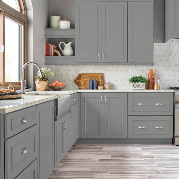1 gal. #PPU24-19 Shark Fin Semi-Gloss Enamel Interior/Exterior Cabinet, Door & Trim Paint