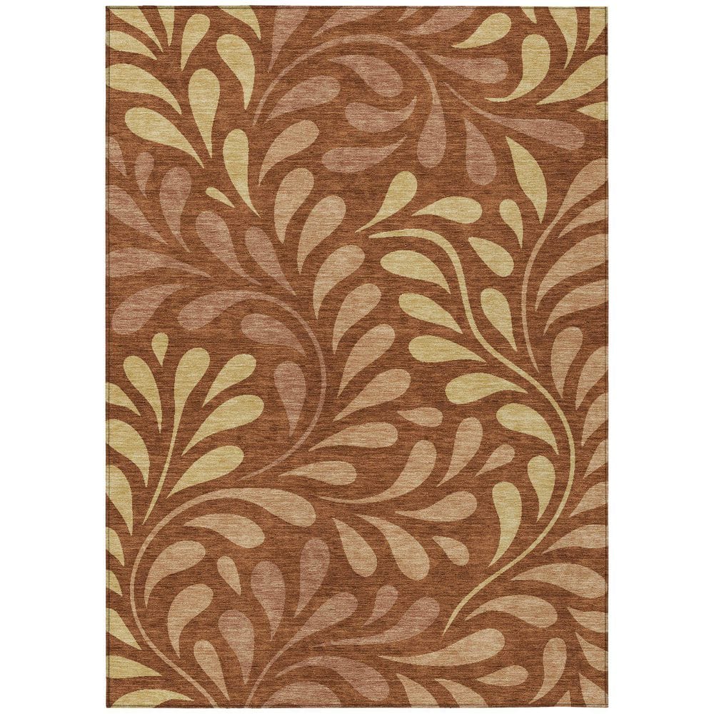 Chantille Machine Washable Indoor/Outdoor Abstract ACN2411 Paprika 3 ft. x 5 ft. Area Rug price history on PriceWatchPro