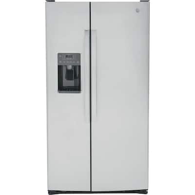 25.3 cu. ft. Side by Side Refrigerator in Fingerprint Resistant Stainless Steel, Standard Depth, ENERGY STAR
