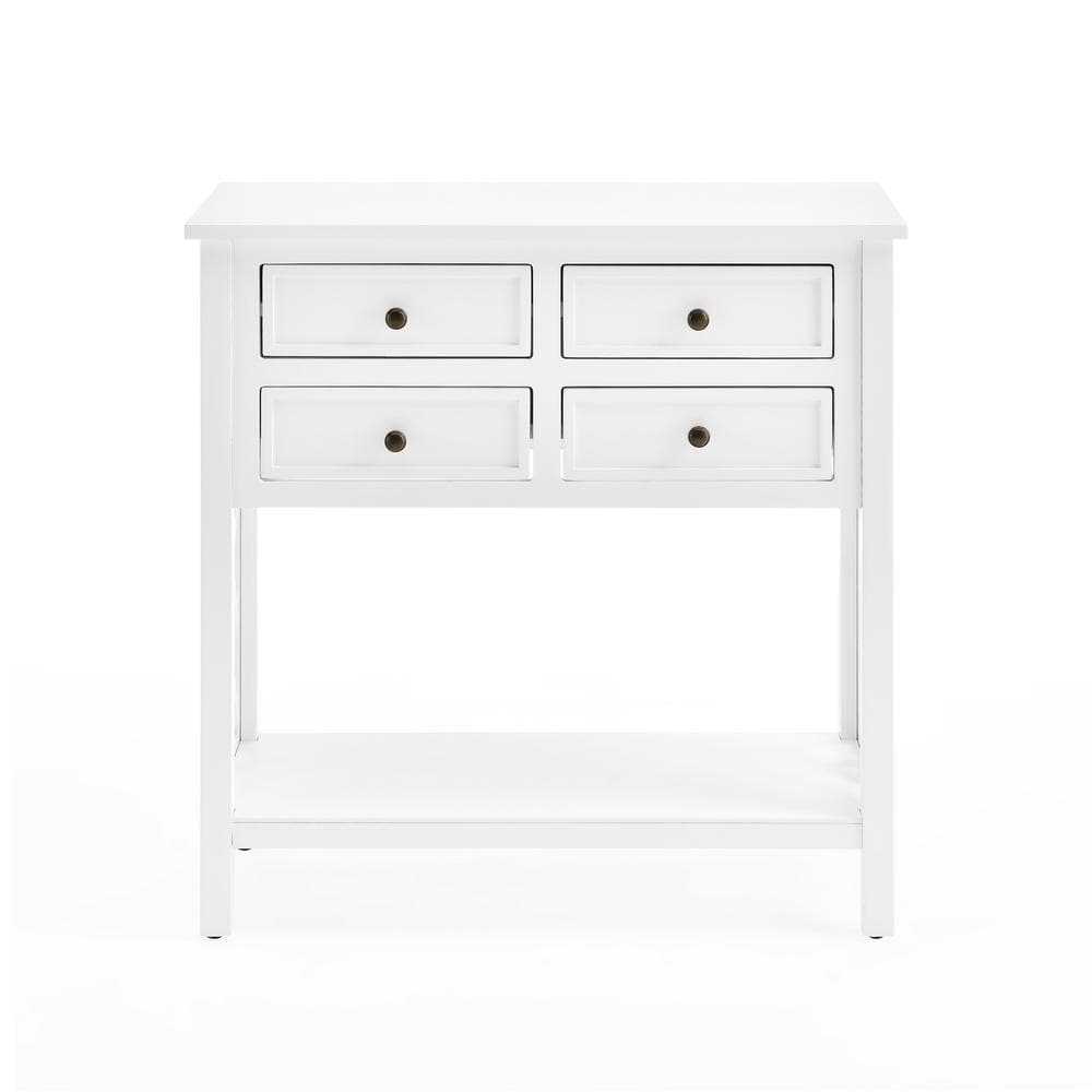 Coventry 32" White Pine Console Table with Open-Side Storage