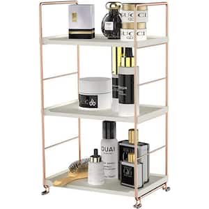 Plastic/Metal Freestanding Stackable Organizer Shelf, Bathroom Countertop Storage Shelf Cosmetic Organizer