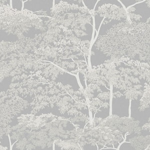 Idyll Tree Grey Wallpaper