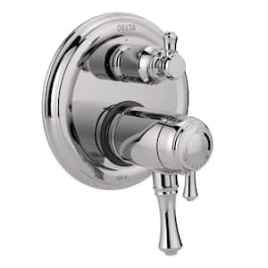 2-Handle Wall-Mount Valve Trim Kit with 3-Setting Integrated Diverter in Chrome (Valve Not Included)