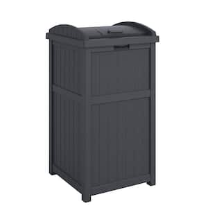 15.75 in. W x 16 in. D x 31.6 in. H, Outdoor 30 Gallon Durable Garbage Can Trash Waste Bin Container Trash Can Storage