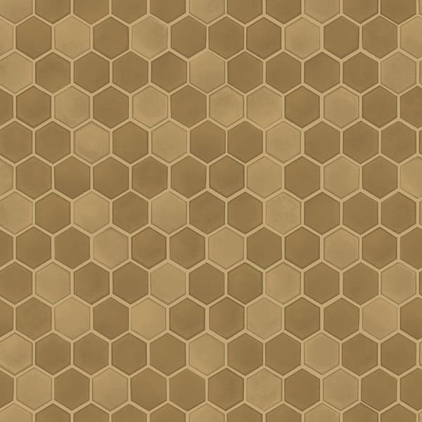 Tempaper Hexagon Tile Gold Peel and Stick Wallpaper (Covers 28 sq. ft.)