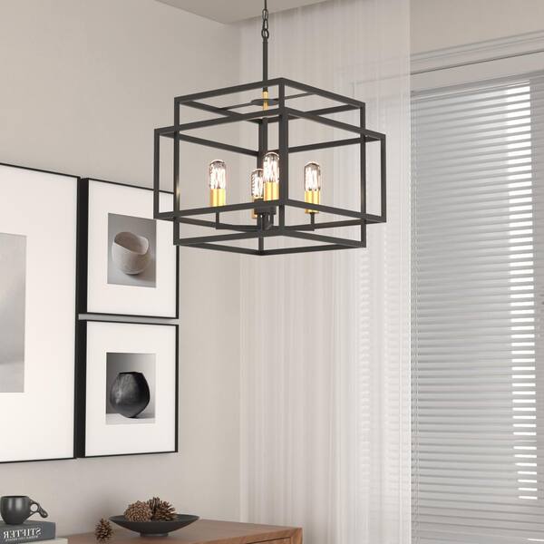 Maxax Hartford 4 -Light Lantern Square Chandelier MX19078-4-P 