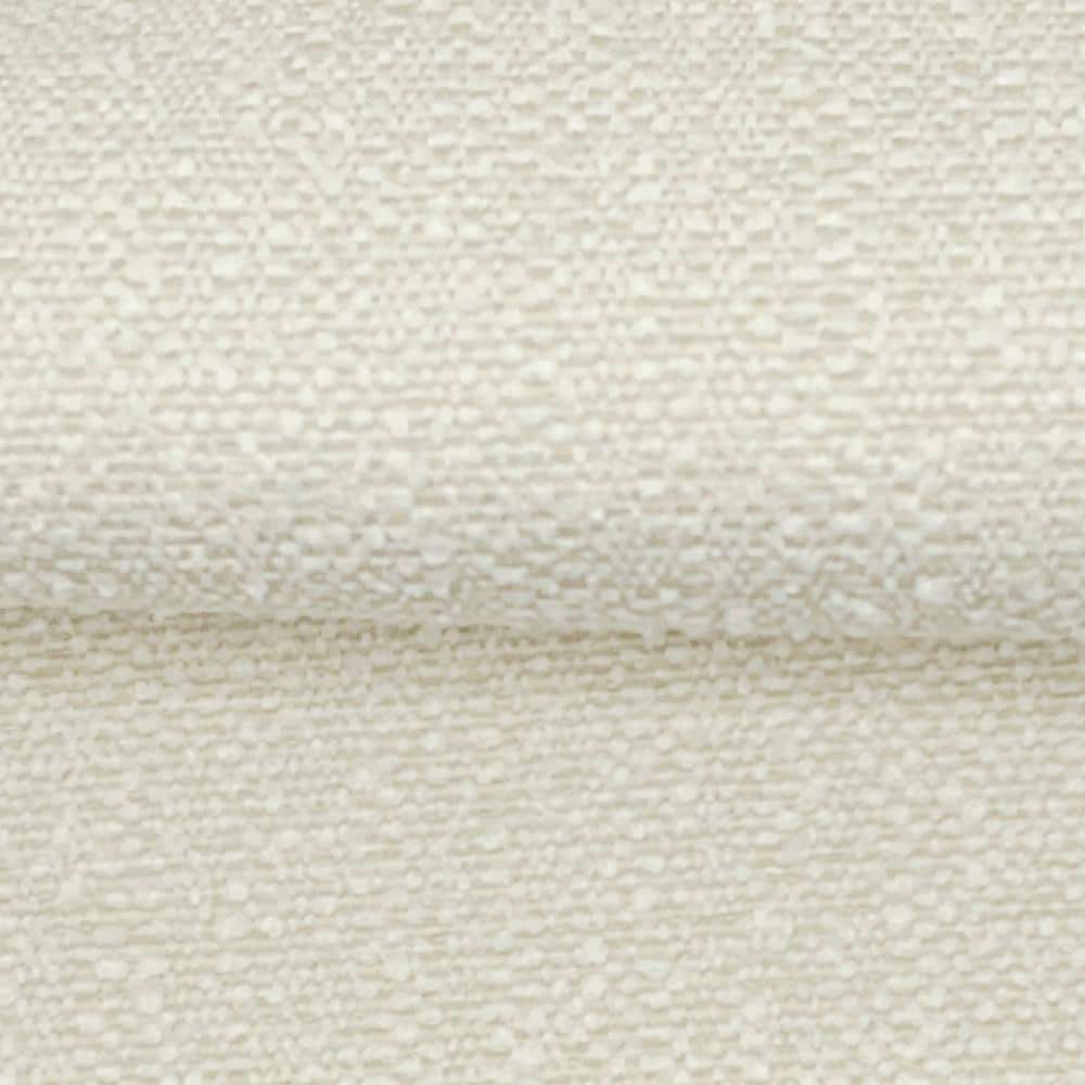 Snow Thimble-Shaped Round Ottoman in Soft Grey Sherpa