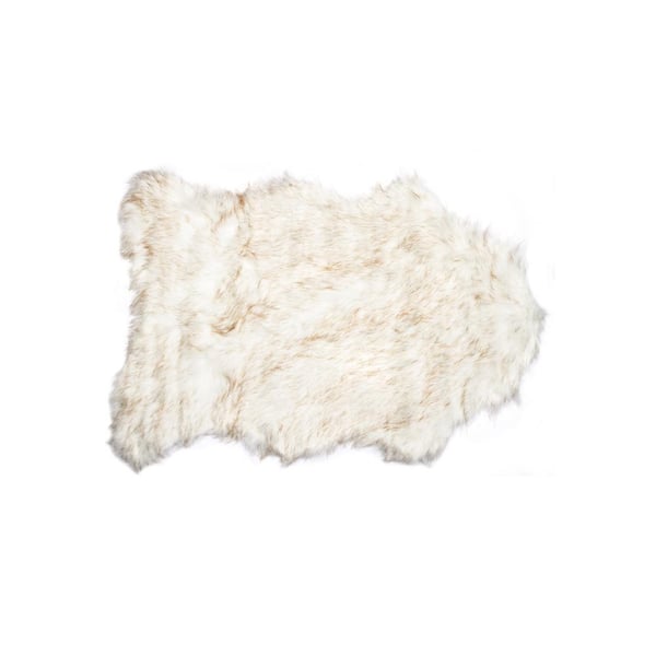 Luxe Faux Fur Gordon Gradient Tan 2 ft. x 3 ft. Faux Sheepskin Indoor Area Rug