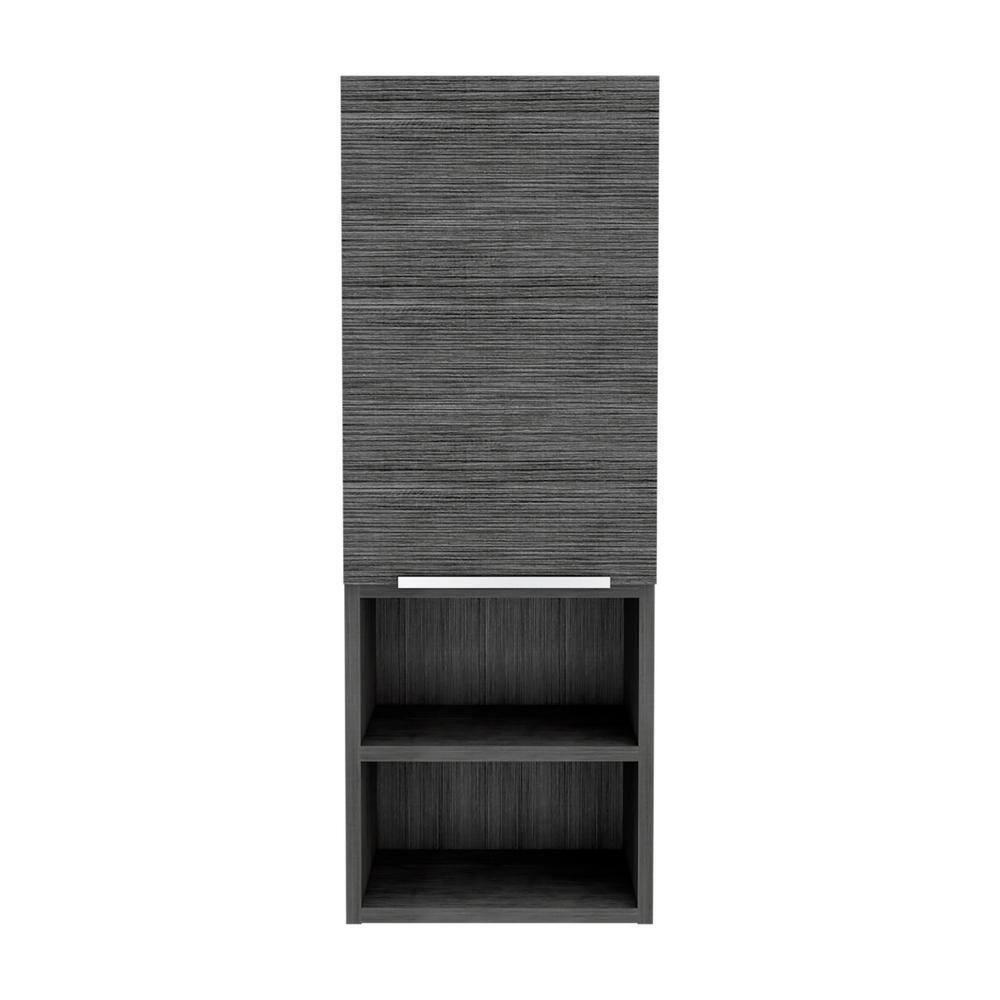 11.81 in. W x 32.17 in. H Rectangular Gray Surface Mount Medicine Cabinet w
