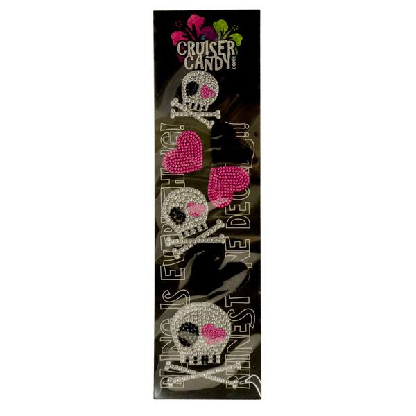 Cruiser Candy Bling Skulls and Hearts Bicycle Decals